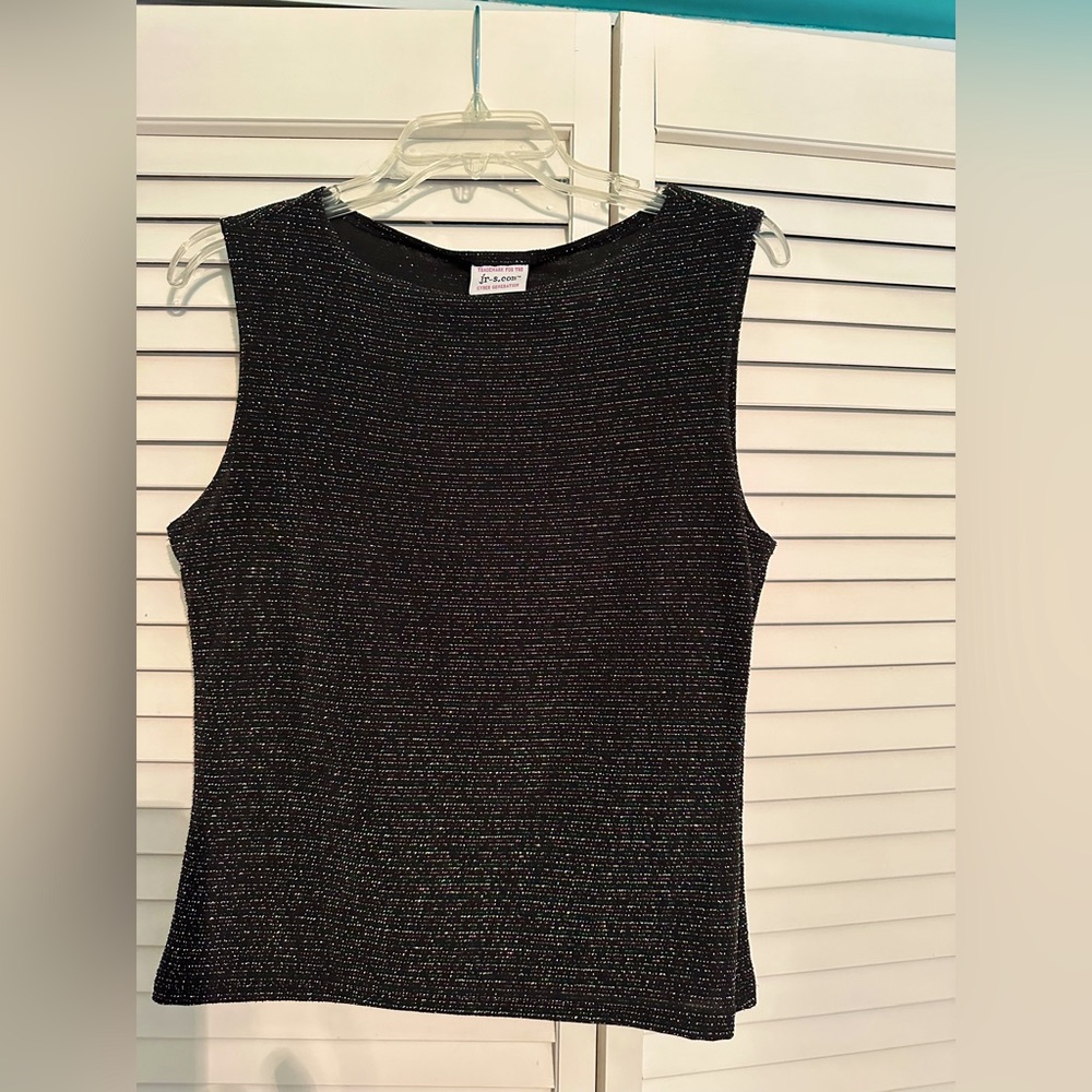 Sleeveless & sparkled holiday shell/camisole